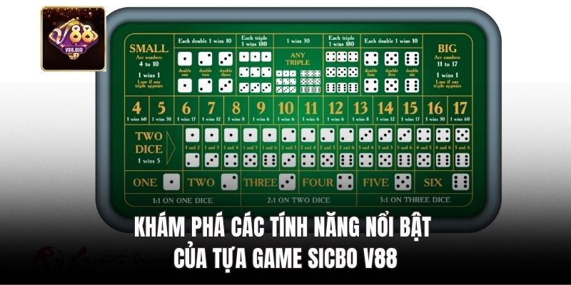 Khám phá các tính năng nổi bật của tựa game sicbo V88